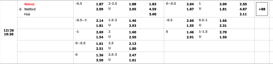 Wolves vs Watford 