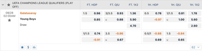 Galatasaray vs Young Boys 